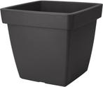 Plantenpot/bloempot Kunststof D39xH35cm Zwart, Kunststof, Verzenden, Vierkant, Nieuw