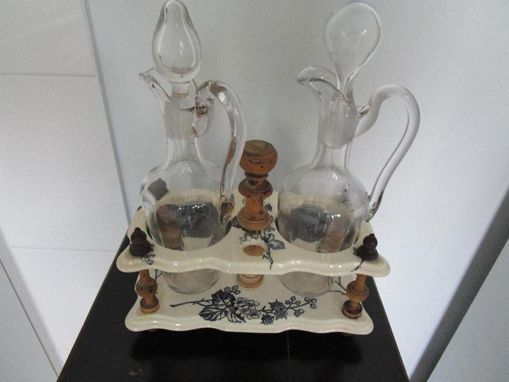 Mooi antiek Frans olie en azijn stel van rond 1900, Antiek en Kunst, Antiek | Overige Antiek, Ophalen of Verzenden