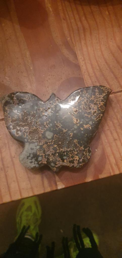 Stenen Vlinder - Uniek Decoratie Object, Huis en Inrichting, Woonaccessoires | Wanddecoraties, Ophalen of Verzenden