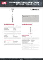 inox bandschroeven 4.2 x 55 mm, Doe-het-zelf en Verbouw, 50 tot 100 mm, Verzenden, Schroeven, Nieuw