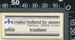Sticker: Meko Holland - Assen, Ophalen of Verzenden, Zo goed als nieuw, Bedrijf of Vereniging