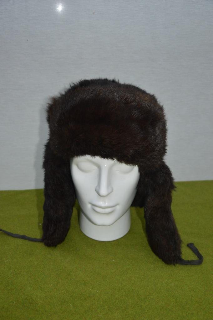 Vintage zwarte bontmuts / Russische muts, Kleding | Heren, Mutsen, Sjaals en Handschoenen, Gedragen, Muts, Maat 48/50 (M), Ophalen of Verzenden