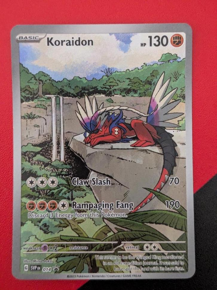 Pokémon kaart (Full Art) - Koraidon [Scarlet & Violet] EN, Hobby en Vrije tijd, Verzamelkaartspellen | Pokémon, Zo goed als nieuw