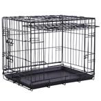 Zwarte Medium bench, Dieren en Toebehoren, Hondenbenches, Ophalen, Gebruikt