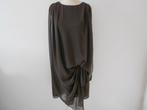 HALSTON 'EARTH'  top van zijde maat 4 kleur bruin, Nieuw, Halston, Maat 38/40 (M), Zonder mouw