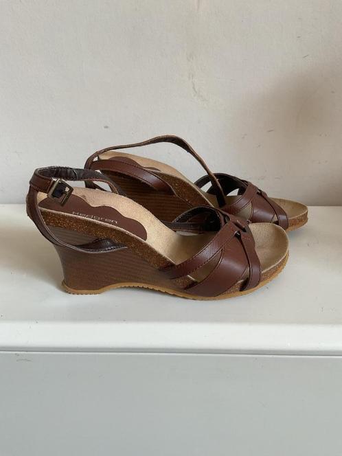 Sandalen met sleehak’ Hedgren,maat 39, Kleding | Dames, Schoenen, Zo goed als nieuw, Sandalen of Muiltjes, Bruin, Ophalen of Verzenden