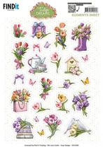 Amy Design CD12296 Tulip Dreams Small Elements 3D knipvel A4, Hobby en Vrije tijd, Kaarten | Zelf maken, ., Nieuw, Ophalen of Verzenden