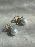 Oorbellen goud met parel, Met kristal, Overige materialen, Nieuw, Ophalen of Verzenden