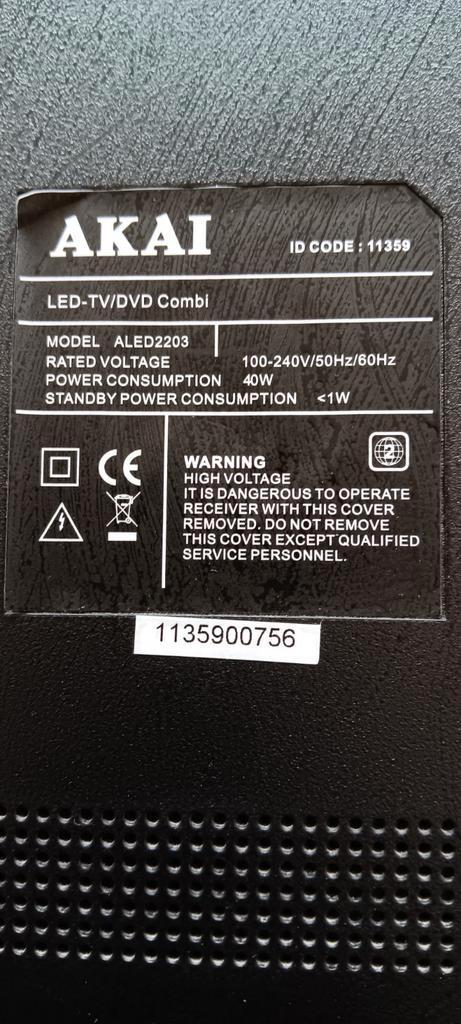 Akai LED TV met DVD Speler - ALED2203, Audio, Tv en Foto, Televisies, Gebruikt, LED, 40 tot 60 cm, HD Ready (720p), Overige merken