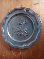 Tinnen bord en lepels met afbeeldingen, Antiek en Kunst, Ophalen of Verzenden