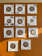 10 KWARTJES EN 10 CENT WILLEM 1-WILLEM11-WILHELMINA, Zilver, 25 cent, Koning Willem I, Verzenden