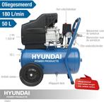 Hyundai compressor 55802 50L 8bar 2pk, 6 tot 10 bar, Nieuw, Ophalen of Verzenden, 25 tot 100 liter