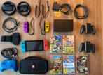 Nintendo Switch + diverse accessoires + spellen, Spelcomputers en Games, Ophalen, Met games, Zo goed als nieuw, Switch Original