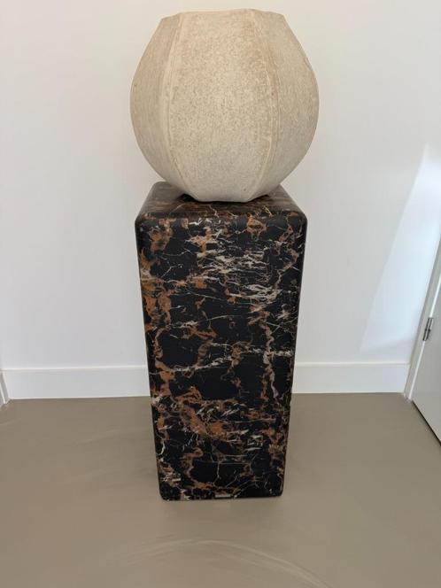 PolsPotten pillar Marblelook bruin - pilaar Medium, Huis en Inrichting, Woonaccessoires | Zuilen en Pilaren, Gebruikt, Ophalen