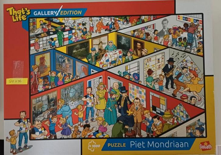 That's Life Puzzel -Mondriaan 931156, Hobby en Vrije tijd, Denksport en Puzzels, Zo goed als nieuw, 500 t/m 1500 stukjes, Ophalen of Verzenden