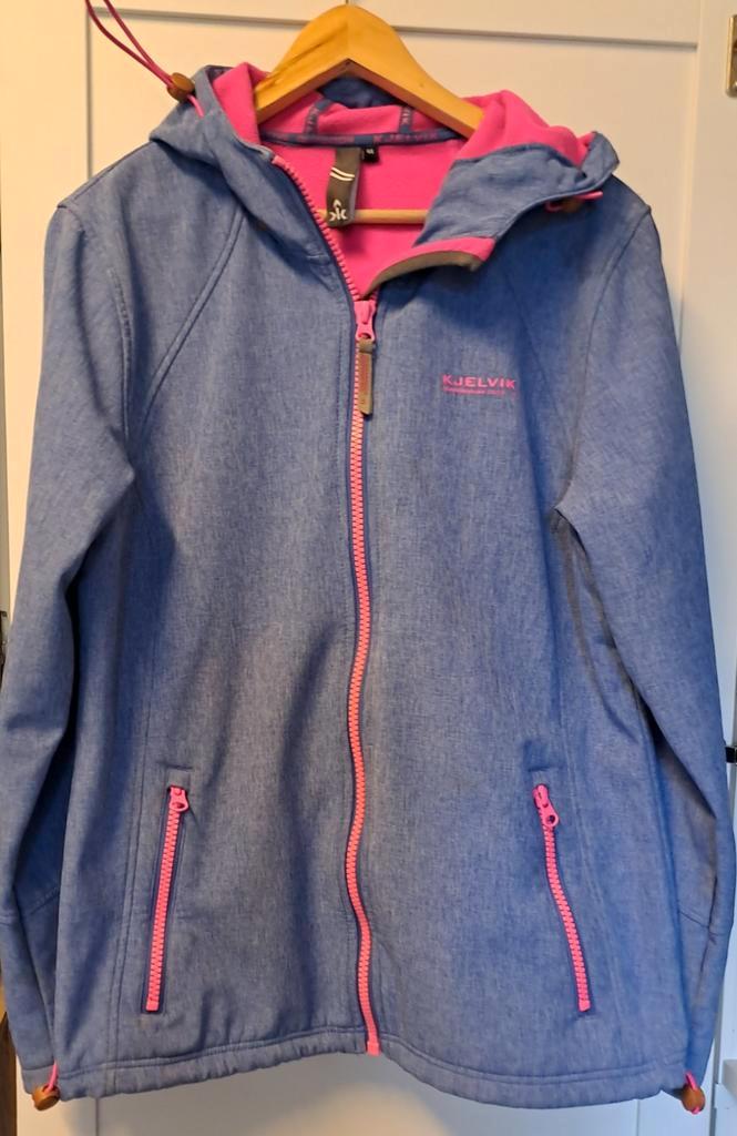 Kjelvik Softshell Jas Roze/Blauw Maat L, Kleding | Dames, Jassen | Zomer, Zo goed als nieuw, Maat 42/44 (L), Blauw, Verzenden
