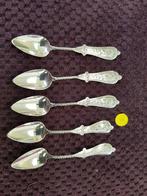 Zilveren lepeltjes, 5 stuks, zilver, zwaardje, nr. 3, Antiek en Kunst, Antiek | Goud en Zilver, Ophalen of Verzenden, Zilver
