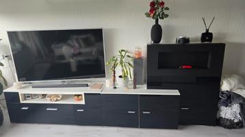 Tv meubel met bio ethanol openhaard. 