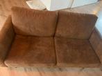 Bank 2 pers, cognac kleur, Ophalen, Gebruikt, Tweepersoons, 75 tot 100 cm