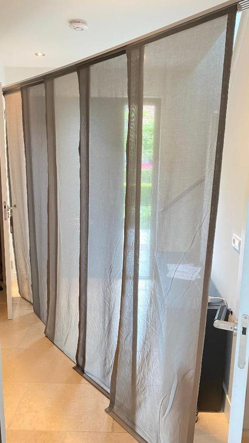 5 paneelgordijnen op rail, Huis en Inrichting, Stoffering | Gordijnen en Lamellen, Zo goed als nieuw, 200 cm of meer, 200 cm of meer