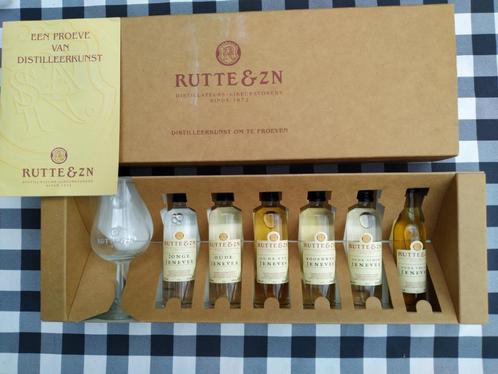 Rutte & Zn Jenever proefbox, Verzamelen, Glas en Borrelglaasjes, Zo goed als nieuw, Overige typen, Ophalen