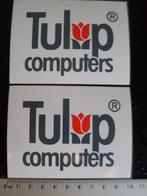 2x sticker Tulip computers logo, Verzenden, Zo goed als nieuw, Merk