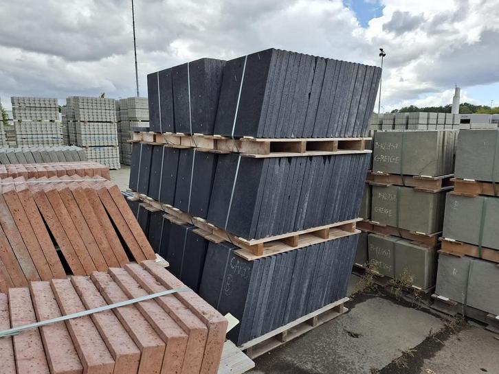 Oud Hollandse tegels 60x60x5cm Carbon RESTPARTIJ, Tuin en Terras, Tegels en Klinkers, Nieuw, Terrastegels, Beton, Ophalen
