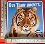 Vintage Duitse sticker,Esso olie tijger der tiger packt's, Ophalen of Verzenden, Zo goed als nieuw