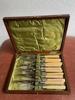 Verzilverd visbestek 6 persoons in doos EPNS, Ophalen of Verzenden