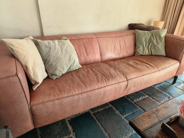 Leren bank - Stijlvolle zitplaats, Huis en Inrichting, Banken | Bankstellen, Gebruikt, 75 tot 100 cm, Ophalen of Verzenden