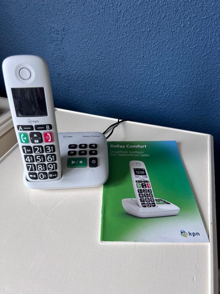 KPN Dallas Comfort Draadloze Telefoon, Telecommunicatie, Vaste telefoons | Handsets en Draadloos, Ophalen of Verzenden, Zo goed als nieuw