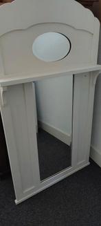 Oude witte spiegel - 119x65 cm, Ophalen, Gebruikt, 100 tot 150 cm, Rechthoekig