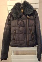 Giacomo zwarte winterjas met bontkraag - maat L, Zwart, Maat 42/44 (L), Ophalen of Verzenden, Gedragen