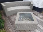 tuin of lounche bank met tafel, Tuin en Terras, Ophalen, 3 zitplaatsen, Bank, Zo goed als nieuw