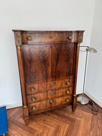 Empire Secretaire mahonie Bureau Antiek beschikbaar voor biedingen