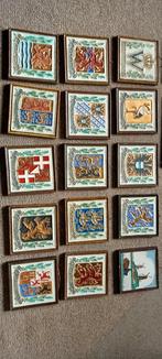 Wandtegels Porceleyne Fles, wapens van provincies en steden, Antiek en Kunst, Antiek | Wandborden en Tegels, Ophalen