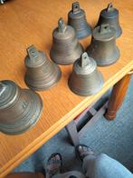 7 koperen bellen, Antiek en Kunst, Ophalen, Koper