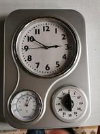 Klok, hygrometer, kookwekker, Huis en Inrichting, Woonaccessoires | Klokken, Ophalen of Verzenden, Zo goed als nieuw, Wandklok