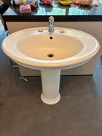 Wastafel met voet, Doe-het-zelf en Verbouw, Sanitair, Ophalen, Gebruikt, Wastafel