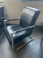 2 fijn zittende fauteuils, robuust en compact, Ophalen, 75 tot 100 cm, Zo goed als nieuw, Metaal