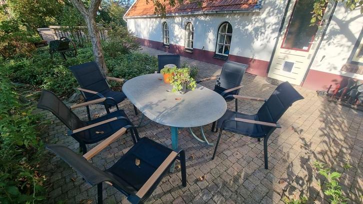 Praxis Central Park stapelbare tuinstoel, 6 nieuwe stoelen, Tuin en Terras, Tuinstoelen, Nieuw, Aluminium, Stapelbaar, Ophalen