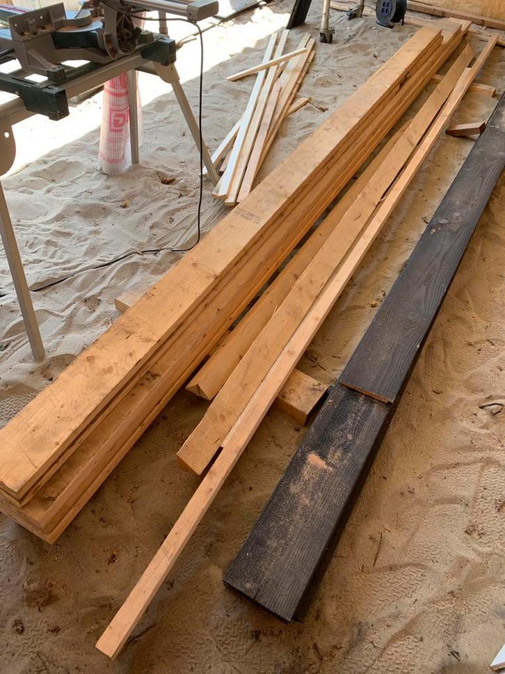 Balk Vuren 50x200mm(44x195mm netto) geschaafd, Doe-het-zelf en Verbouw, Hout en Planken, Nieuw, Balk, Vuren, 300 cm of meer, 50 mm of meer