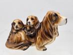 Vintage beeldje hond puppies Basset hound, Ophalen of Verzenden, Gebruikt, Dier