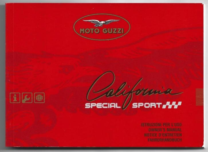 Moto Guzzi California Special Sport manual (5167z), Motoren, Handleidingen en Instructieboekjes, Moto Guzzi, Verzenden