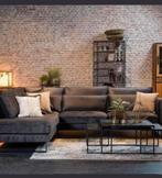 Hoekbank Lars velours antraciet z.g.a.n., Huis en Inrichting, Banken | Complete zithoeken, Ophalen, Zo goed als nieuw, Stof