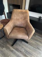 Draaifauteuil cognac kleur, Huis en Inrichting, Fauteuils, Ophalen, Overige materialen, 75 tot 100 cm, Zo goed als nieuw