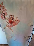 Gordijnstof restant - feeën en vlinders lila blauw, Huis en Inrichting, Stoffering | Gordijnen en Lamellen, Ophalen, Zo goed als nieuw