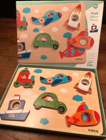 Djeco Houten Puzzel Voertuigen beschikbaar voor biedingen