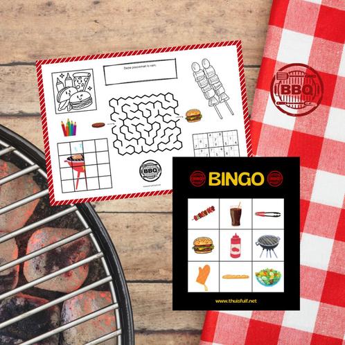 BBQ bingo en placemat, Hobby en Vrije tijd, Feestartikelen, Nieuw, Feestartikel, Verjaardag, Verzenden