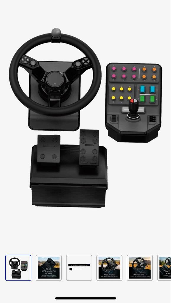 Logitech G Farm Sim Controller PC,PlayStation, Computers en Software, Joysticks, Zo goed als nieuw, Ophalen of Verzenden